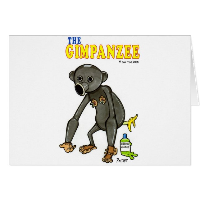 Cartão O Gimpanzee (Frente Horizontal)