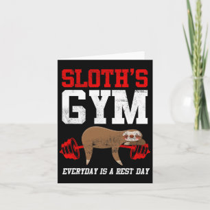 Cartão O ginásio da Malhação de Workout é dia de descanso