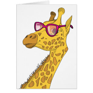 Cartão O girafa do hipster