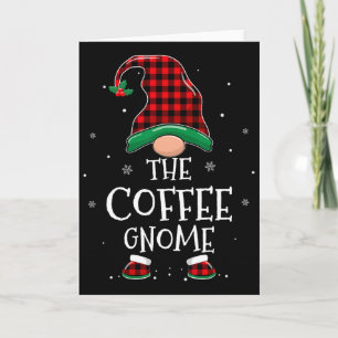 Cartão O Gnome do Café Natal Família Correspondente Xadre