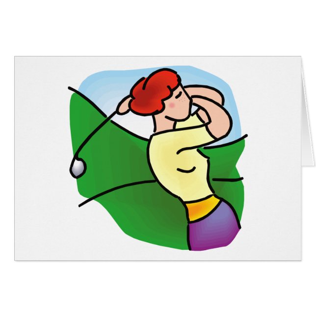 Cartão O golfe das mulheres (Frente Horizontal)