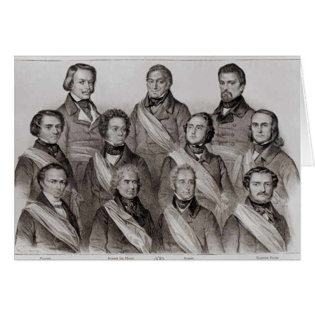 Cartão O Governo Provisório de 1848 (Frente Horizontal)