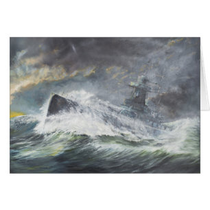 Cartão O Graf Spee entra Oceano Índico o 3 de novembro