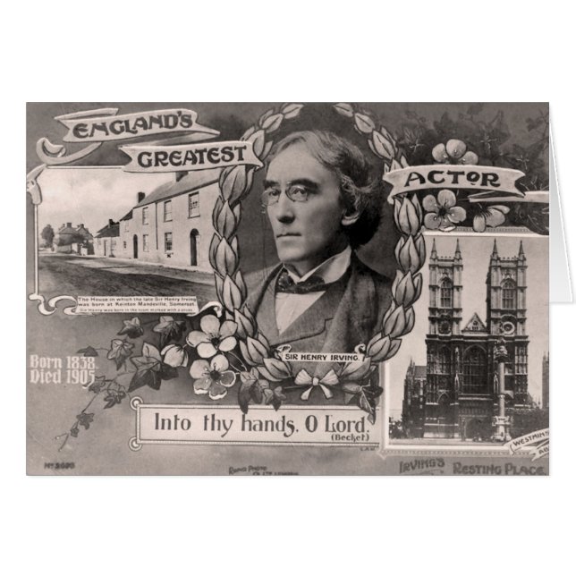 Cartão O grande ator de Inglaterra (Frente Horizontal)