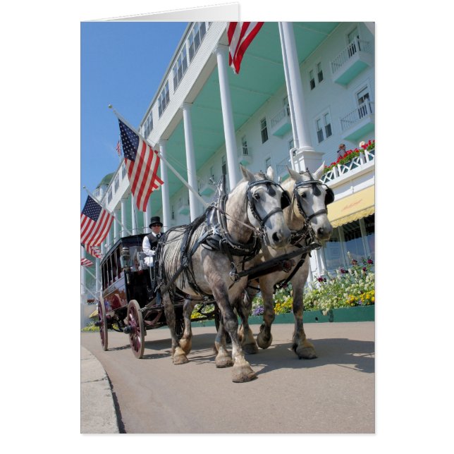 Cartão O Grande Hotel - Ilha Mackinac, Michigan (Frente)