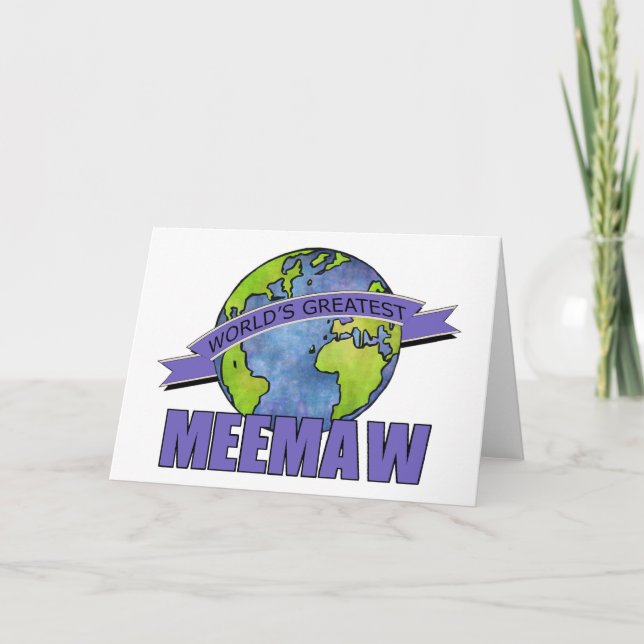 Cartão O grande MeeMaw do mundo (Frente)