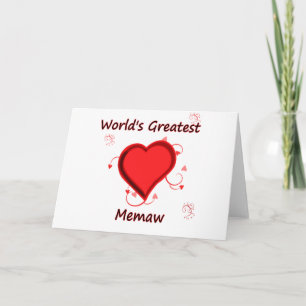 Cartão O grande Memaw do mundo