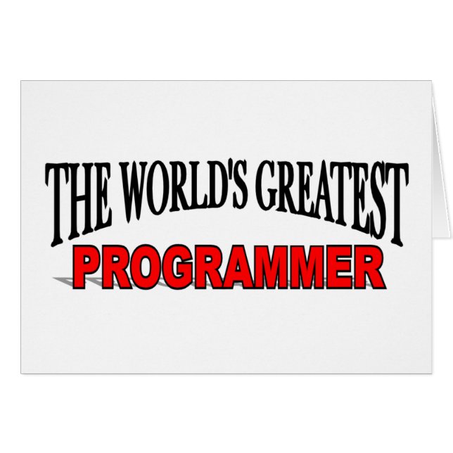 Cartão O grande programador do mundo (Frente Horizontal)