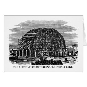 Cartão O grande tabernáculo do Mormon em Salt Lake