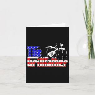 Cartão O Grill-Padre, 4 De Julho, Engraçado Churrasco Gri