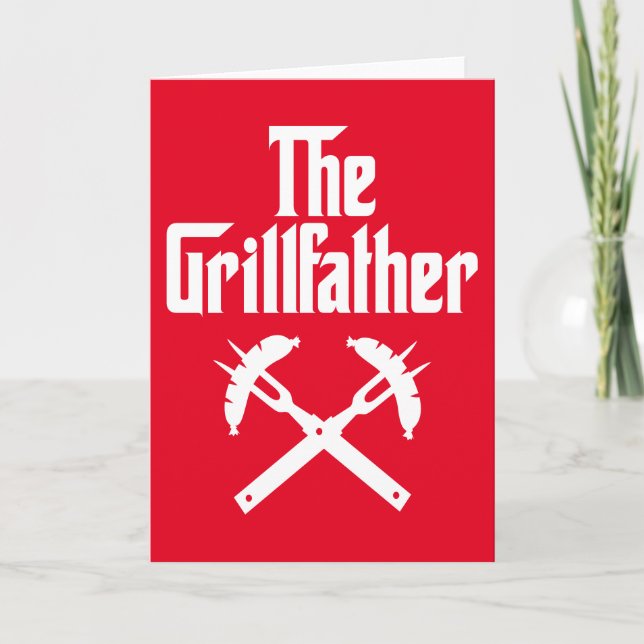 Cartão O Grillfather Com Cachorros Quentes (Frente)