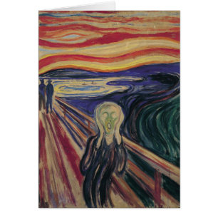 Cartão O Gritar de Edvard Munch, expressionismo venenoso
