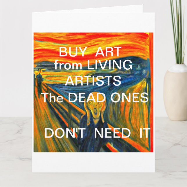 Cartão O Gritar de Munch, Parody (Frente)