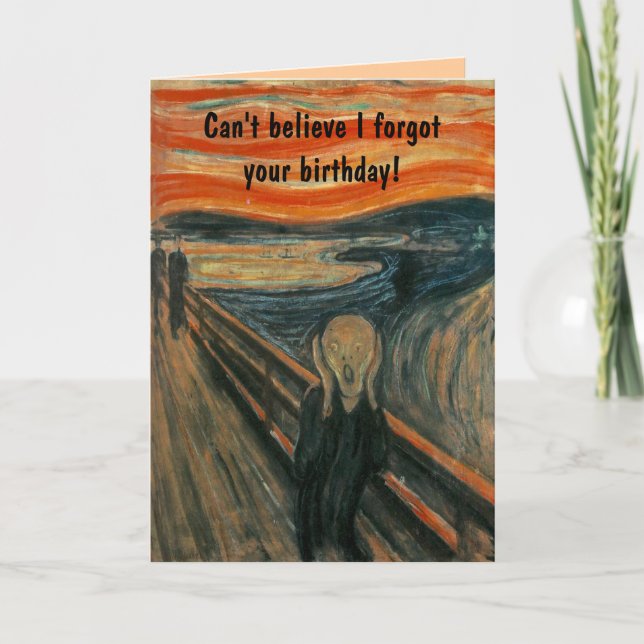 Cartão O Grito de Edvard Munch (Frente)