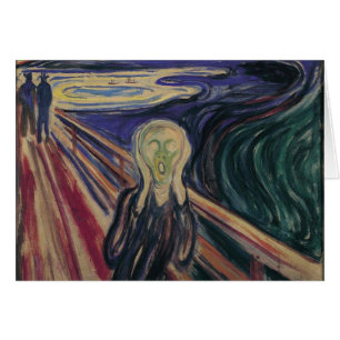 Cartão O Grito de Edvard Munch, Expressionismo Vintage