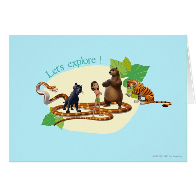 Cartão O grupo do livro da selva disparou em 4 (Frente Horizontal)