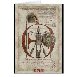 Cartão O guerreiro incansável do Hoplite - corpo perfeito