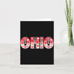Cartão O-h-i-o Esqueletos Divertidos Ohio No Dia Dos Namo