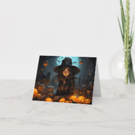 Cartão O Halloween das Bruxas