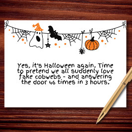 Cartão O Halloween voltou... e o caos também.