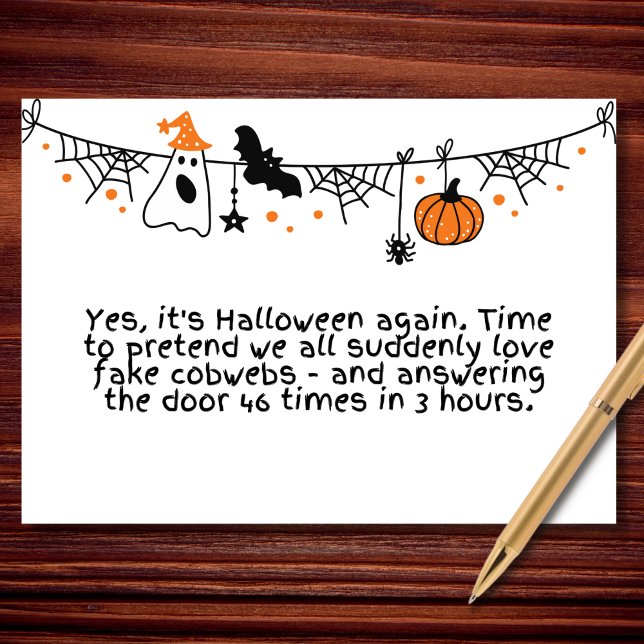 Cartão O Halloween voltou... e o caos também. (Criador carregado)