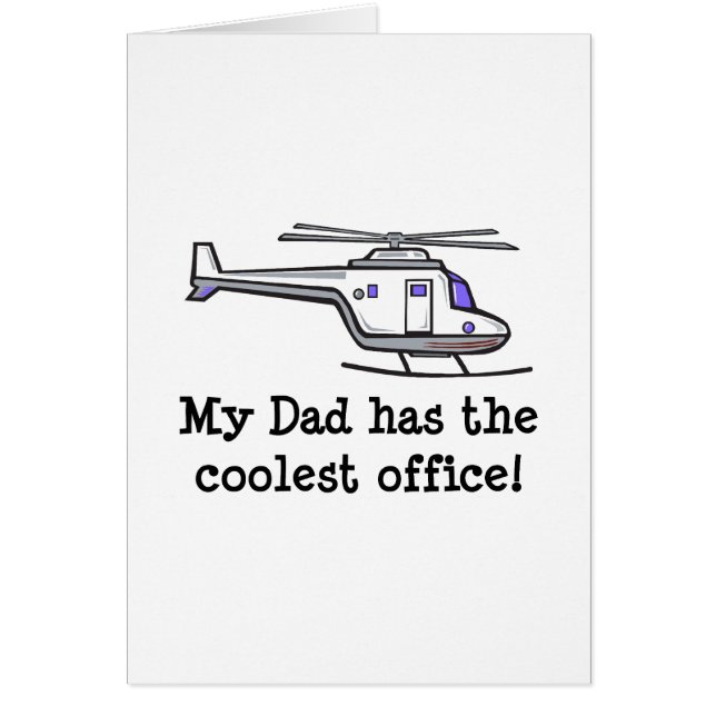Cartão O helicóptero legal do meu pai (Frente)