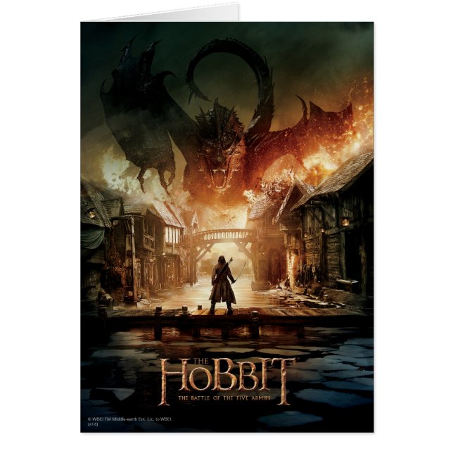 Cartão O Hobbit - Poster de Filme Laketown (Frente)