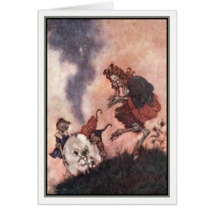 Cartão O Hobgoblin mau por Edmund Dulac