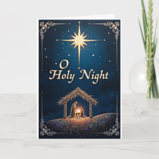 Cartão O Holy Night Nativity Card