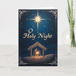 Cartão O Holy Night Nativity Card