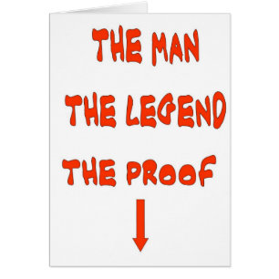 CARTÃO O HOMEM A LEGENDA