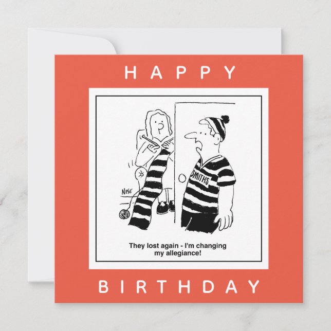 Cartão O Homem Diz Que A Equipe Perdeu Tão Mudando O Cart (Frente)