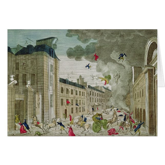 Cartão O homicídio tentado de Napoleon Bonaparte (Frente Horizontal)