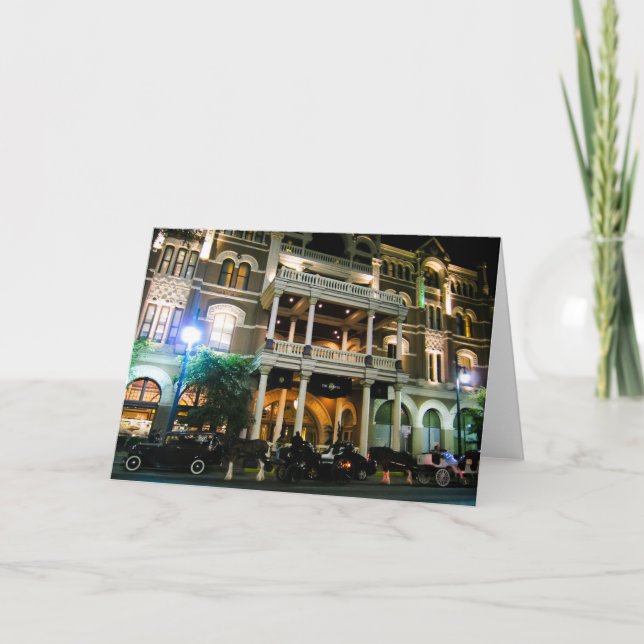 Cartão O hotel assombrado Driskill Austin Texas (Frente)