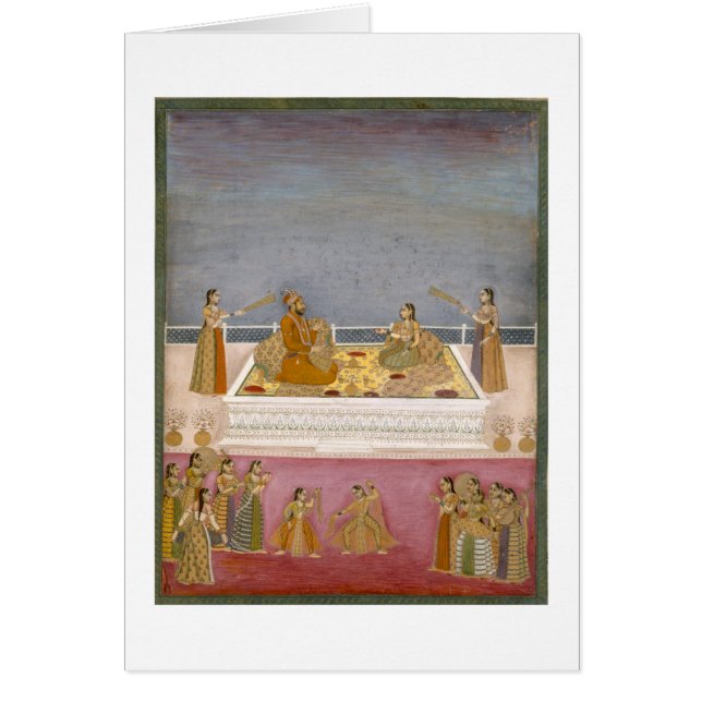 Cartão O imperador novo Muhammad Shah de Mughal em um (Frente)