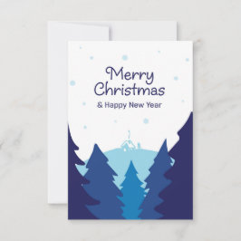 Cartão O inverno colorido as saudações da época de Natal.