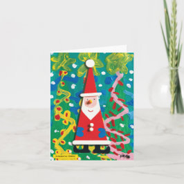 Cartão O Inverno Mágico do Papai Noel - Arte Infantil par