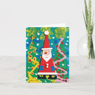 Cartão O Inverno Mágico do Papai Noel - Arte Infantil par