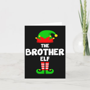 Cartão O Irmão Elf Engraçado Família de Felicidades de Na
