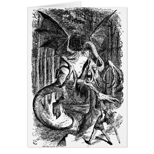 Cartão O Jabberwocky (Frente)