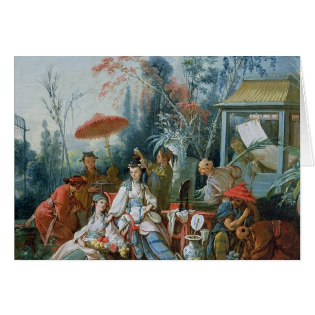 Cartão O jardim chinês, c.1742 (Frente Horizontal)
