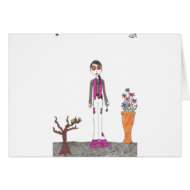 Cartão O jardim de pedra (Frente Horizontal)