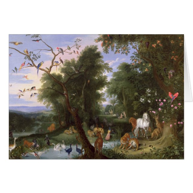 Cartão O Jardim do Éden, 1659 (Frente Horizontal)