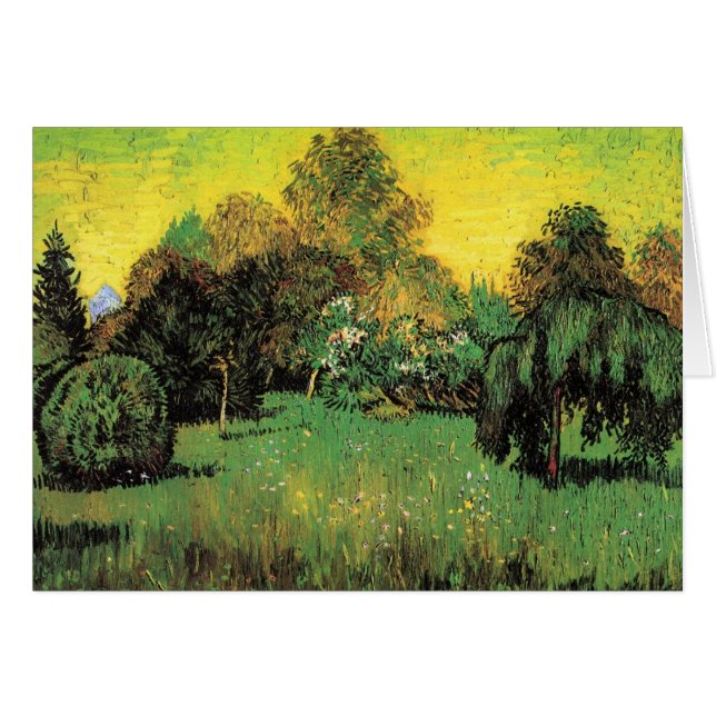Cartão O Jardim do Poeta por Vincent van Gogh (Frente Horizontal)