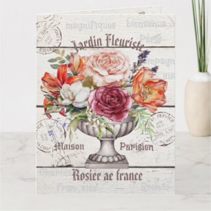 Cartão O Jardinheiro Propaga plantas Madeira rústica fran