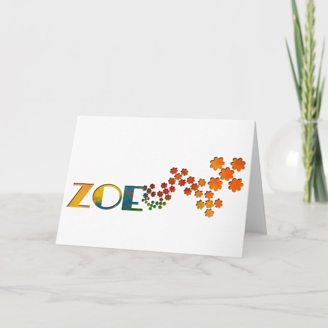 Cartão O jogo conhecido - Zoe (Frente)