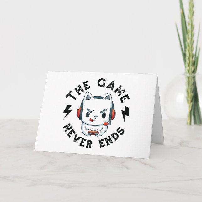 Cartão O jogo nunca acaba (Frente)
