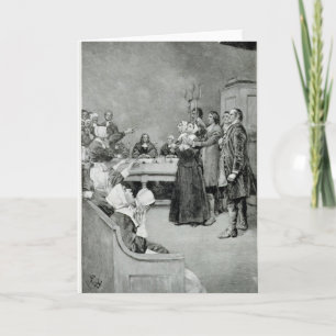 Cartão O julgamento de uma bruxa