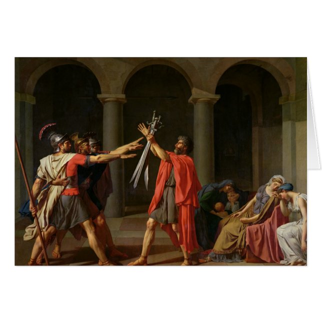 Cartão O juramento de Horatii, 1784 (Frente Horizontal)