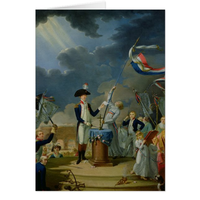 Cartão O juramento de Lafayette (Frente)